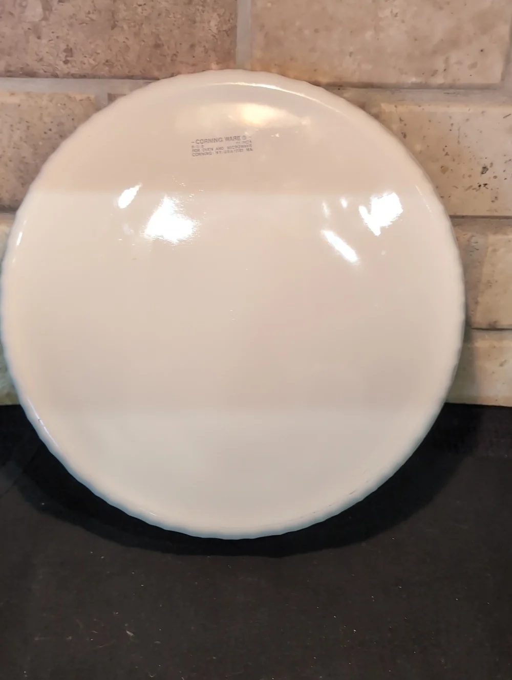 Vintage Corning Ware French White F-3-B Round Quiche Casserole Baking Dish 10.5